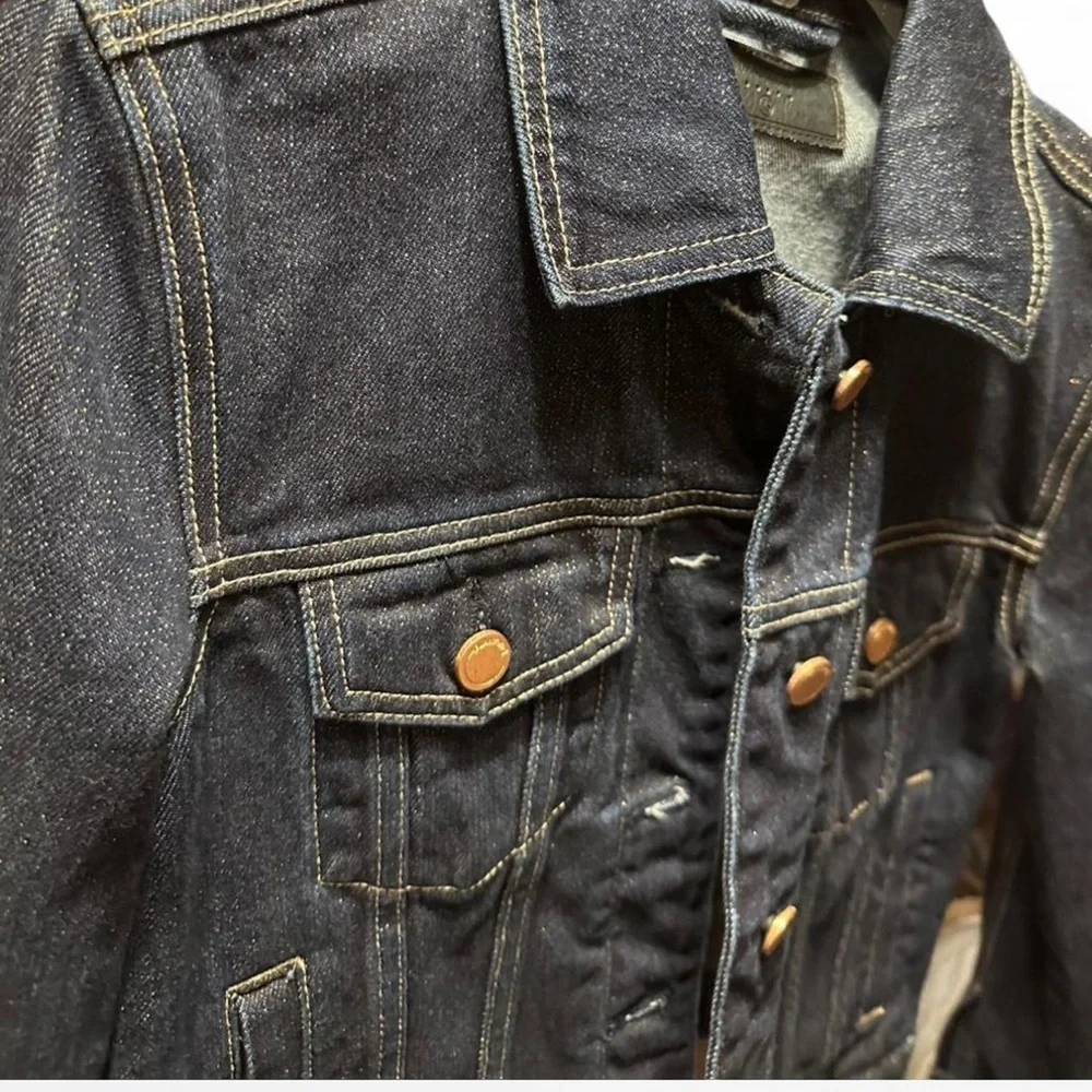 Blancnyc Classic Denim Jacket gold & blue - Picture 4 of 6